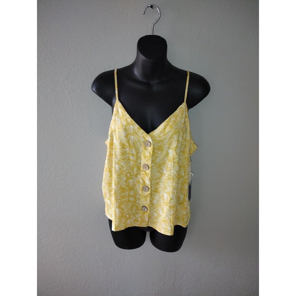 Cute yellow tank top blouse NWT Sz L